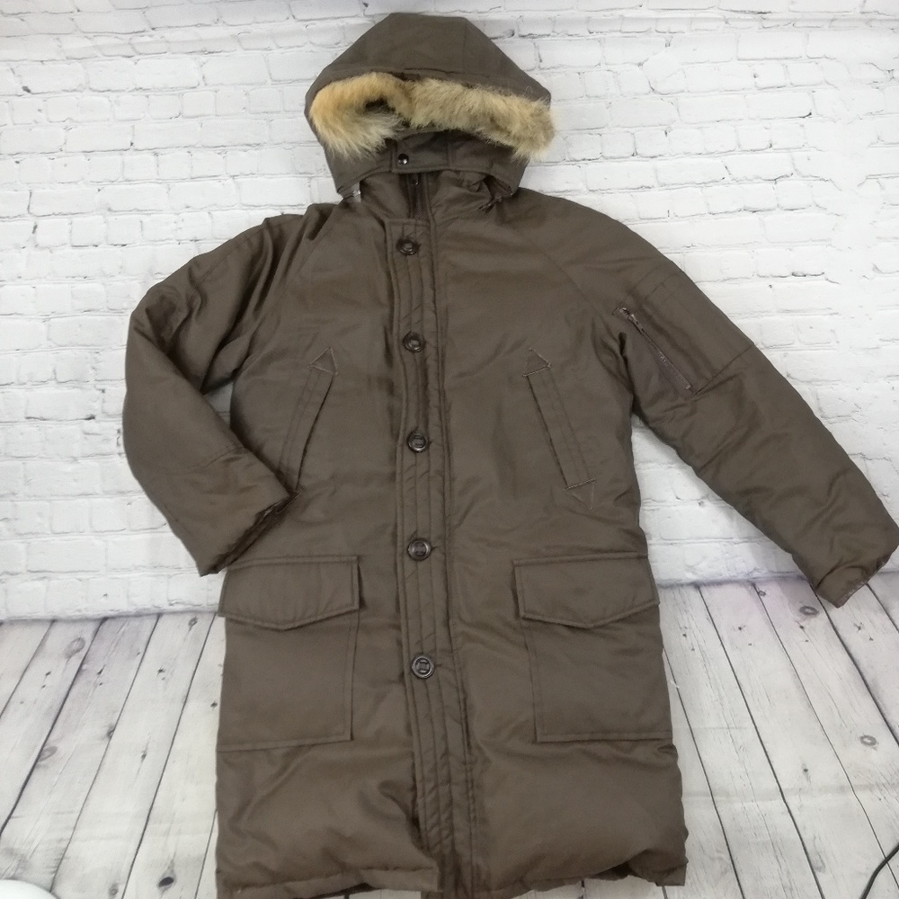 Golden Goose Down Parka Small Brown - Picture 1 of 8